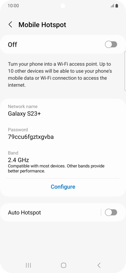 Press Configure. Press Configure.