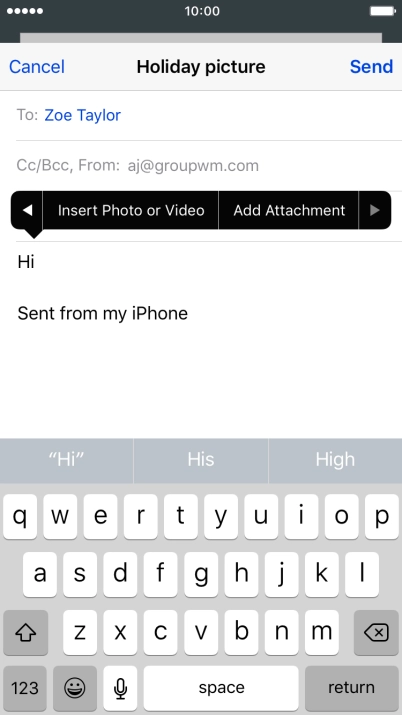 Press Insert Photo or Video and go to the required folder. Press Insert Photo or Video and go to the required folder.