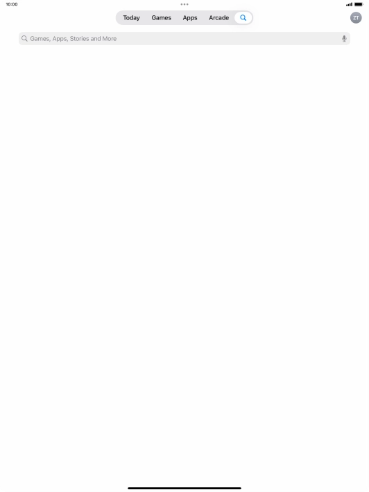 Press the search field. Press the search field.