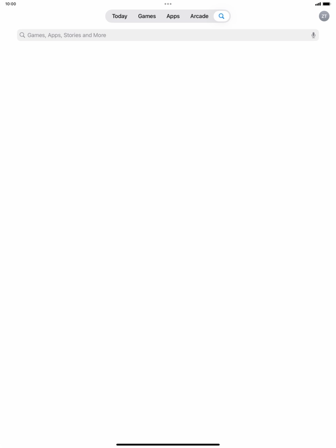 Press the search field. Press the search field.