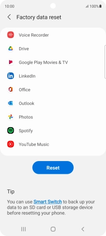 Press Reset. Press Reset.