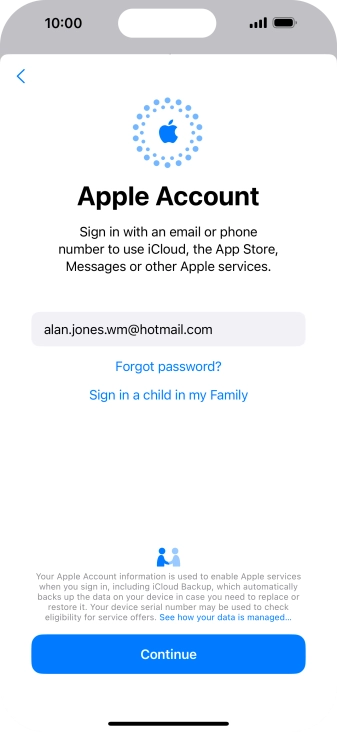 Press Continue. Press Continue.