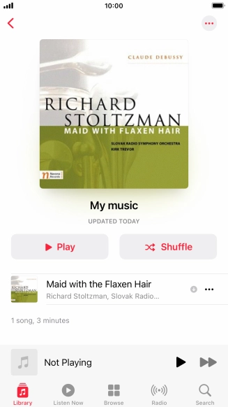 Go to the required category or playlist and press the required audio file. Go to the required category or playlist and press the required audio file.