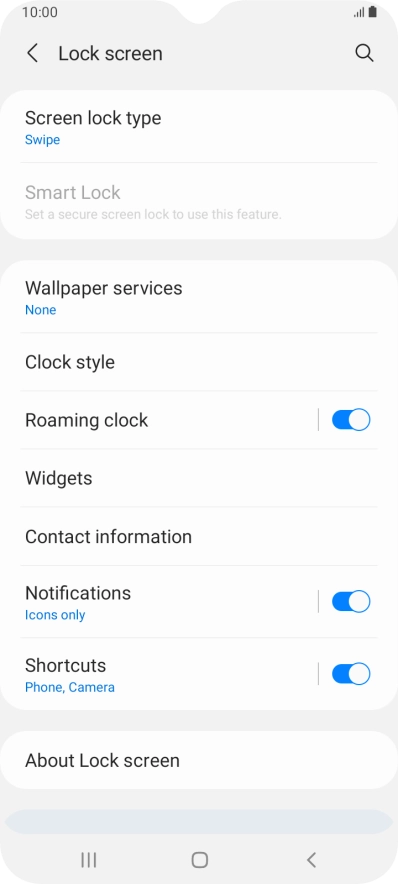 Press Screen lock type. Press Screen lock type.