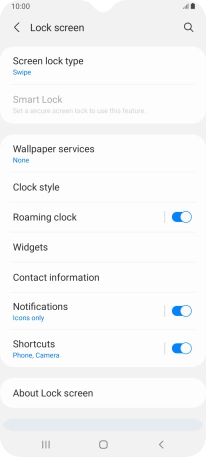 Press Screen lock type. Press Screen lock type.