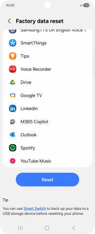 Press Reset. Press Reset.