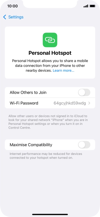 Press Wi-Fi Password and key in the required password. Press Wi-Fi Password and key in the required password.