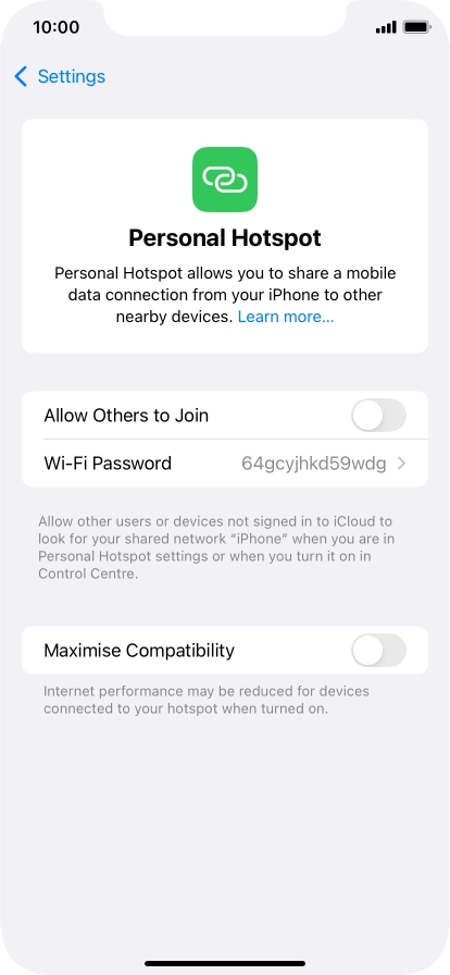 Press Wi-Fi Password and key in the required password. Press Wi-Fi Password and key in the required password.