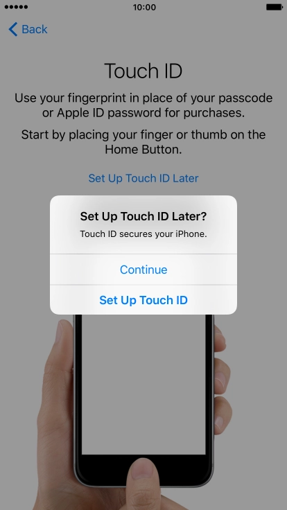 If you turn off the function, press Continue. If you turn off the function, press Continue.