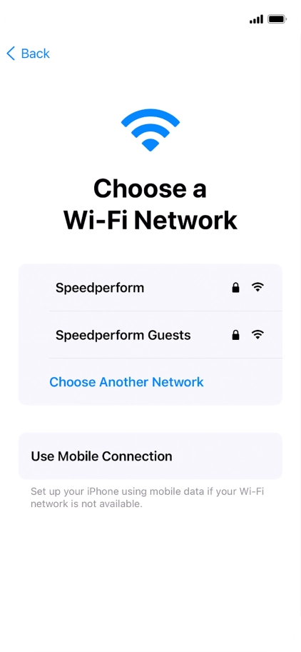 Press the required Wi-Fi network. Press the required Wi-Fi network.