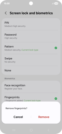 Press Remove. Press Remove.