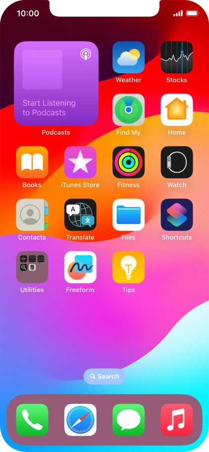 If you're using a Widget Stack: slide up or down on the stack to select the required widget. If you're using a Widget Stack: slide up or down on the stack to select the required widget.