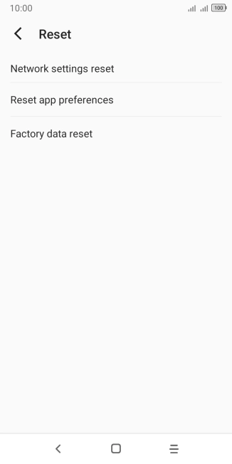 Press Factory data reset. Press Factory data reset.
