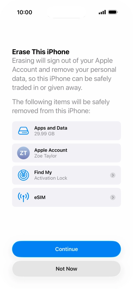 Press Continue. Press Continue.