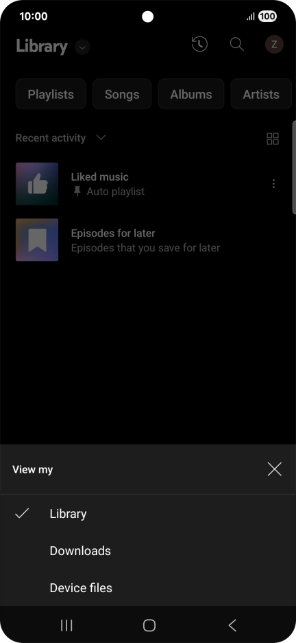 Press the required category and go to the required audio file. Press the required category and go to the required audio file.