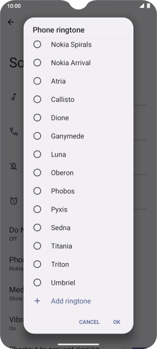 Press the required ring tones to hear them. Press the required ring tones to hear them.