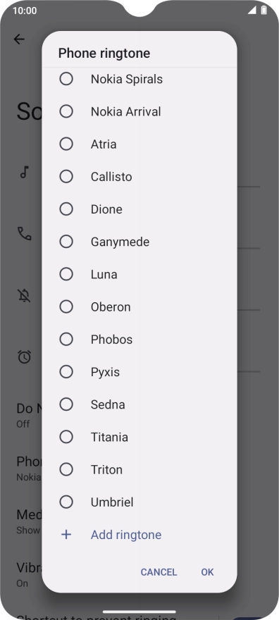 Press the required ring tones to hear them. Press the required ring tones to hear them.