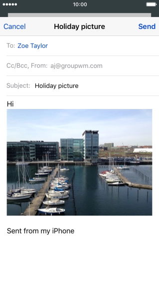 Press Send when you've finished your email message. Press Send when you've finished your email message.