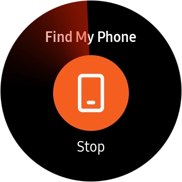 Press Stop when you've found your phone. Press Stop when you've found your phone.
