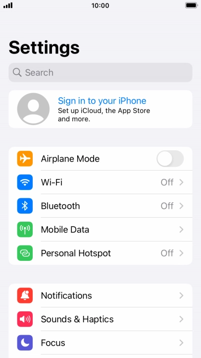 Press Sign in to your iPhone. Press Sign in to your iPhone.