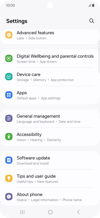 Press Software update. Press Software update.
