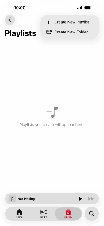 Press Create New Playlist. Press Create New Playlist.