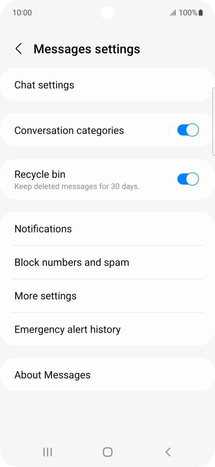 Press More settings. Press More settings.