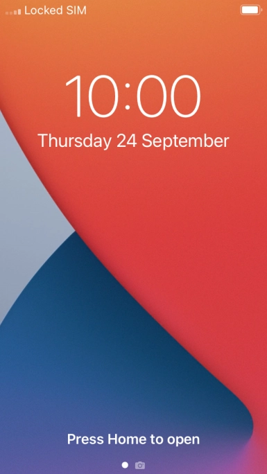 Press the Home key. Press the Home key.