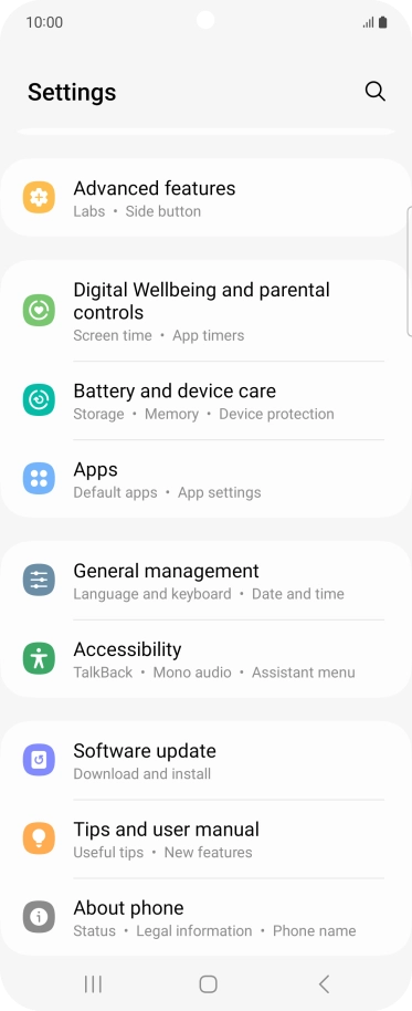 Press Software update. Press Software update.