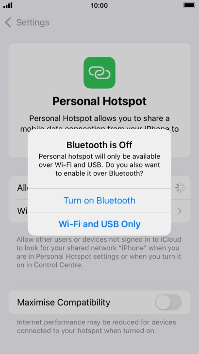 If Wi-Fi is turned on, press Wi-Fi and USB Only. If Wi-Fi is turned on, press Wi-Fi and USB Only.