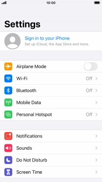 Press Sign in to your iPhone. Press Sign in to your iPhone.