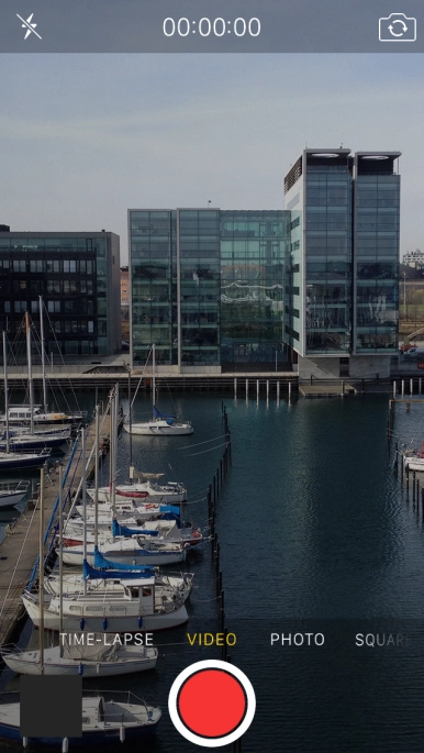 Press the video light icon. Press the video light icon.