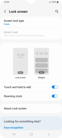 Press Screen lock type. Press Screen lock type.