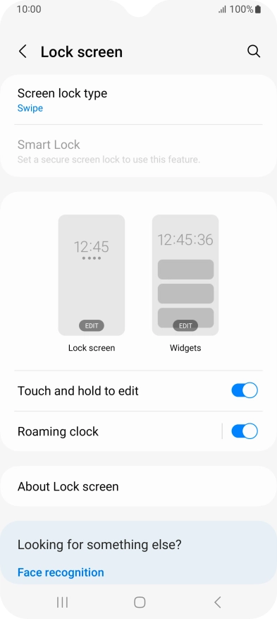 Press Screen lock type. Press Screen lock type.