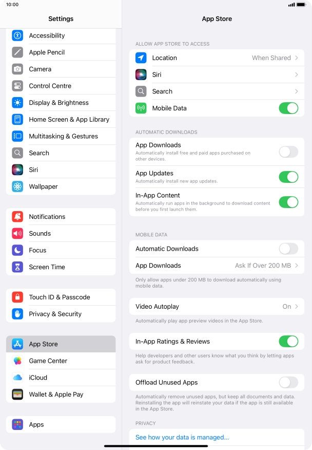 Press the indicator next to Press the indicator next to