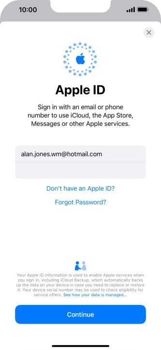 Press Continue. Press Continue.