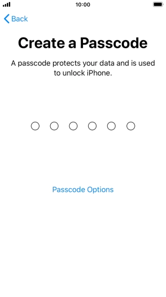 Press Passcode Options. Press Passcode Options.