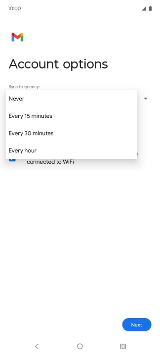 Press the required setting. Press the required setting.