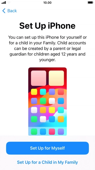 Press Set Up for Myself. Press Set Up for Myself.