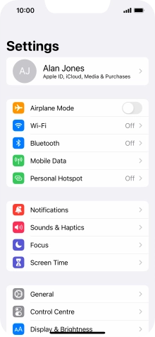 Press Mobile Data. Press Mobile Data.