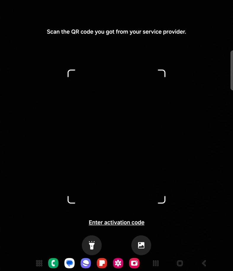 Place the QR code you've received inside the phone camera frame to scan the code. Place the QR code you've received inside the phone camera frame to scan the code.