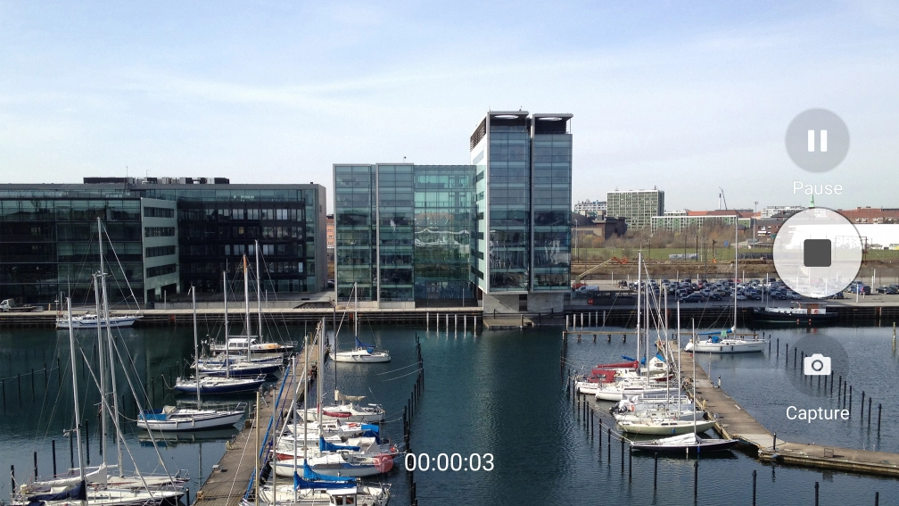 Press the stop icon to stop recording. Press the stop icon to stop recording.