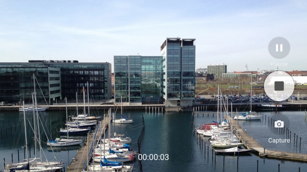 Press the stop icon to stop recording. Press the stop icon to stop recording.