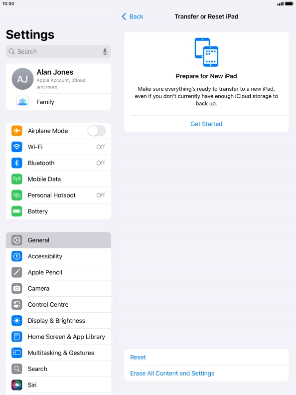 Press Reset. Press Reset.
