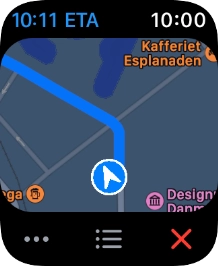 Turn the Digital Crown to zoom in or out on the map. Turn the Digital Crown to zoom in or out on the map.