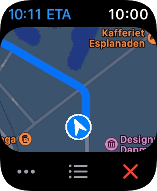 Turn the Digital Crown to zoom in or out on the map. Turn the Digital Crown to zoom in or out on the map.