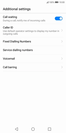 Press Call barring. Press Call barring.