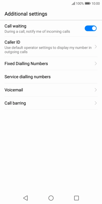 Press Call barring. Press Call barring.
