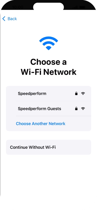 Press the required Wi-Fi network. Press the required Wi-Fi network.