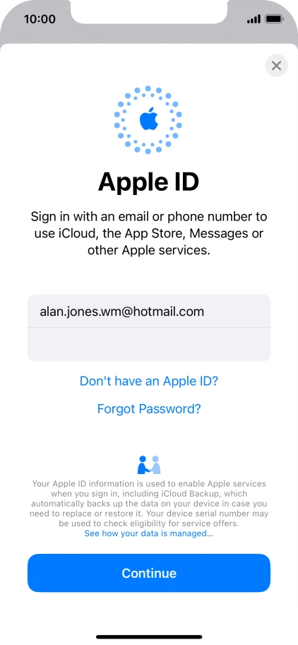 Press Continue. Press Continue.